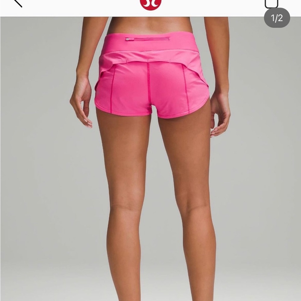 sonic pink speed up lululemon short 2.5in